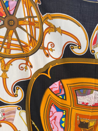 Hermes limited edition silk and cashmere scarf