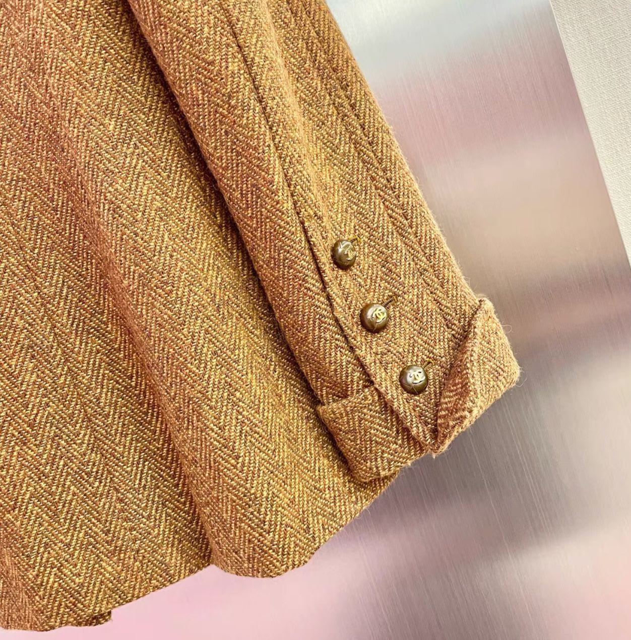 Vintage Chanel brown tweed jacket