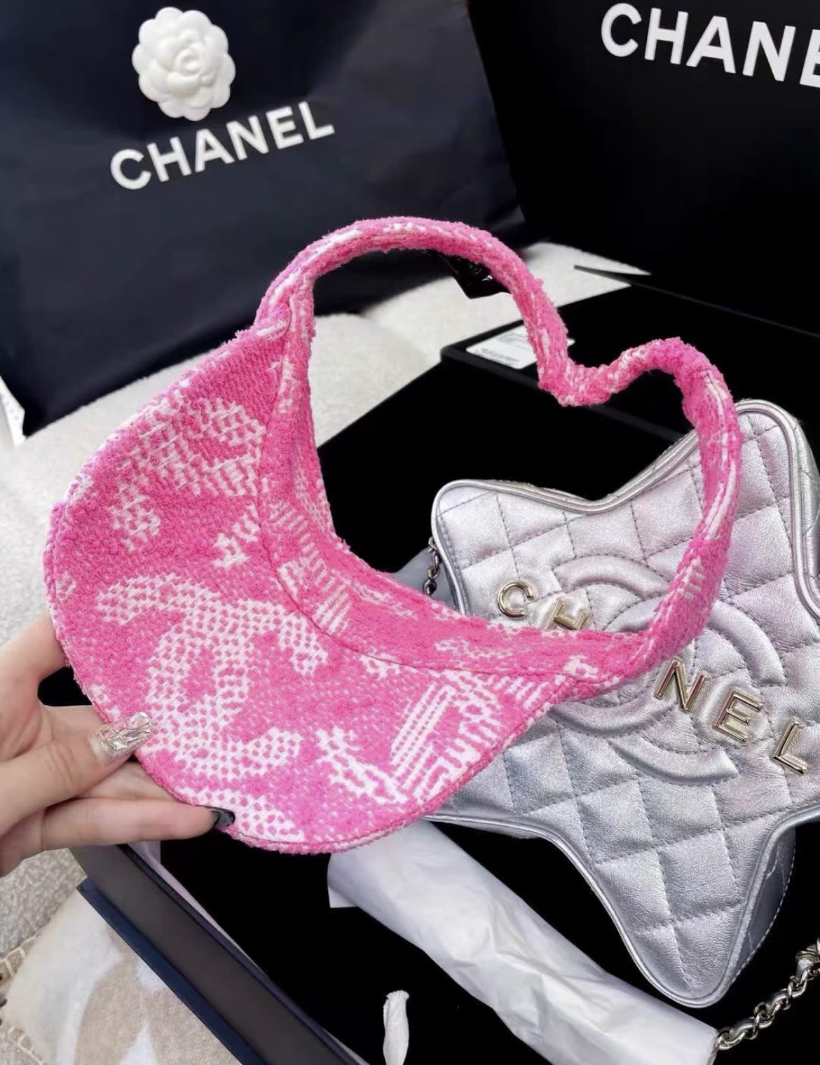 t*n様 CHANEL ピンク ベレー帽 M Chanel 24 pink tennis hat – Wararni.com