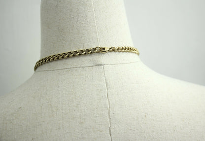 Chanel Vintage 03P Gold-plated CC Enamel White Skull Necklace