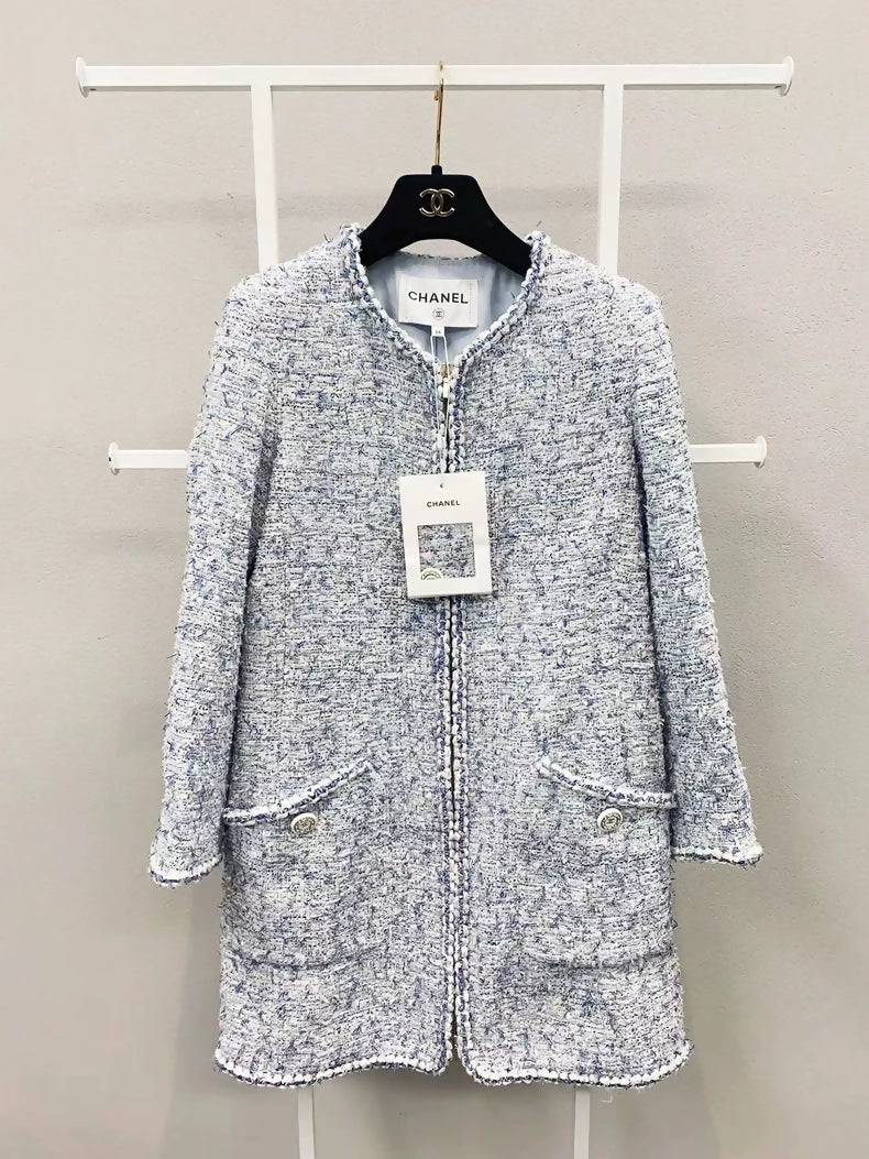 Chanel 19 Blue and White tweed Jacket