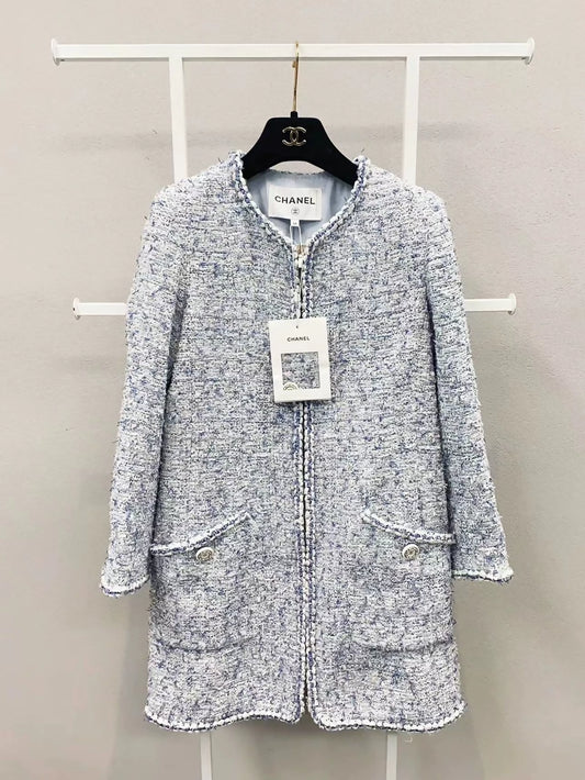 Chanel 19 Blue and White tweed Jacket