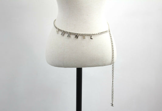 Chanel Vintage 05V Metal Silver Chain Waist Chain L98
