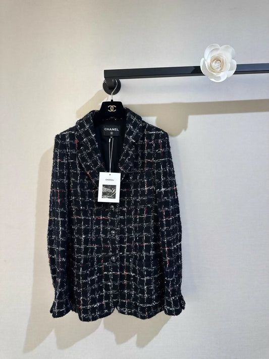 Chanel 22k black tweed black jacket