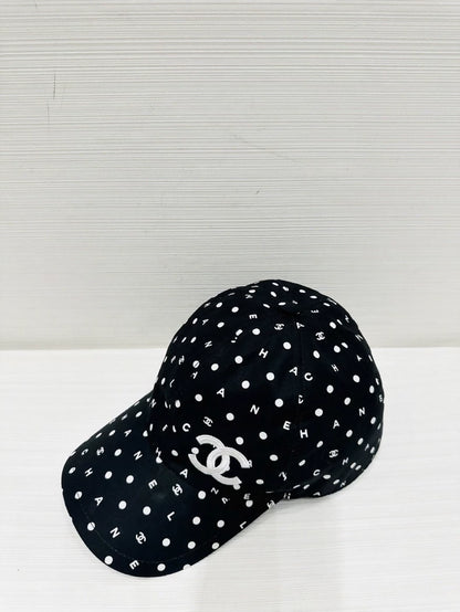 Chanel polka dot cap