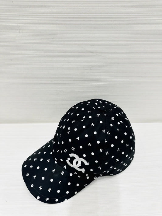 Chanel polka dot cap