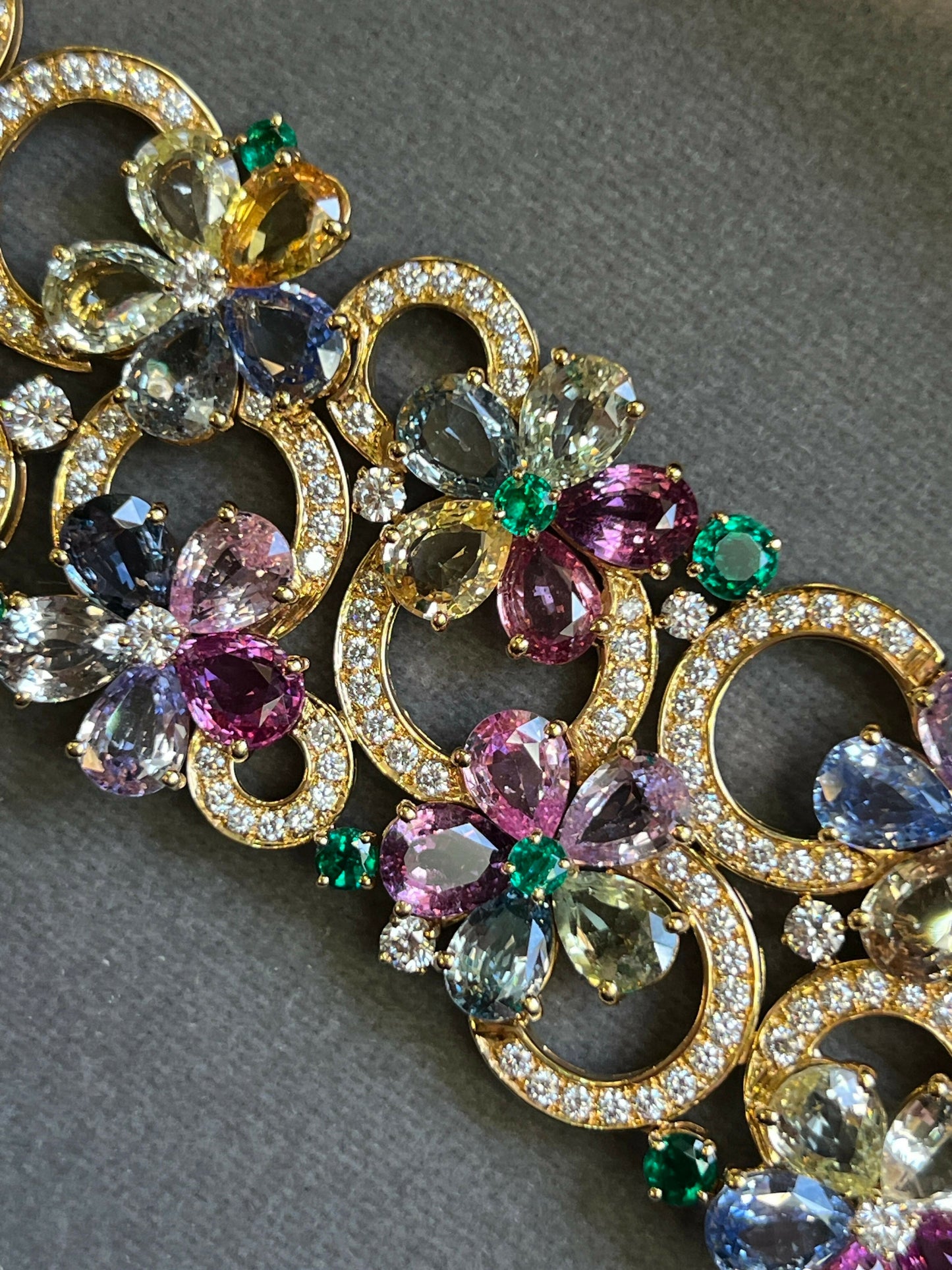 Bvlgari Multicolor Sapphire and Emerald Bracelet