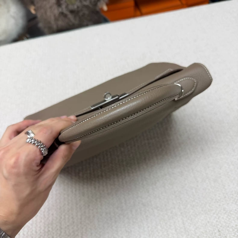 Hermes Kelly 32 Grey Togo Leather palladium hardware