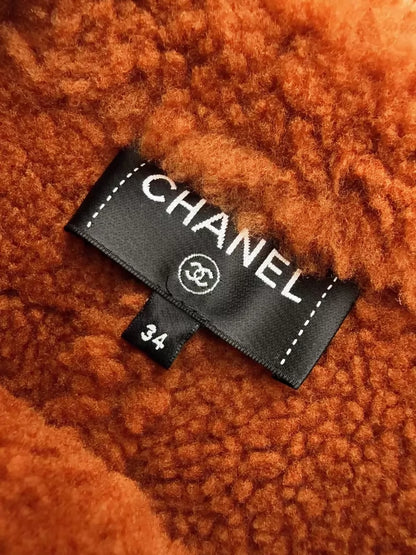 Chanel 23k black and brown shearling shorts