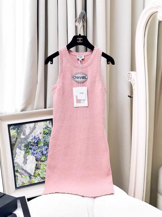 Chanel 23S  Pink Knit Dress