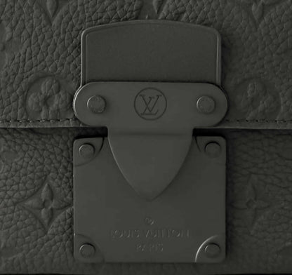 Louis Vuitton Matte Black Taurillon Monogram S Lock Sling Crossbody Waist Bag