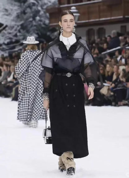 Chanel 19K Black Organza Top