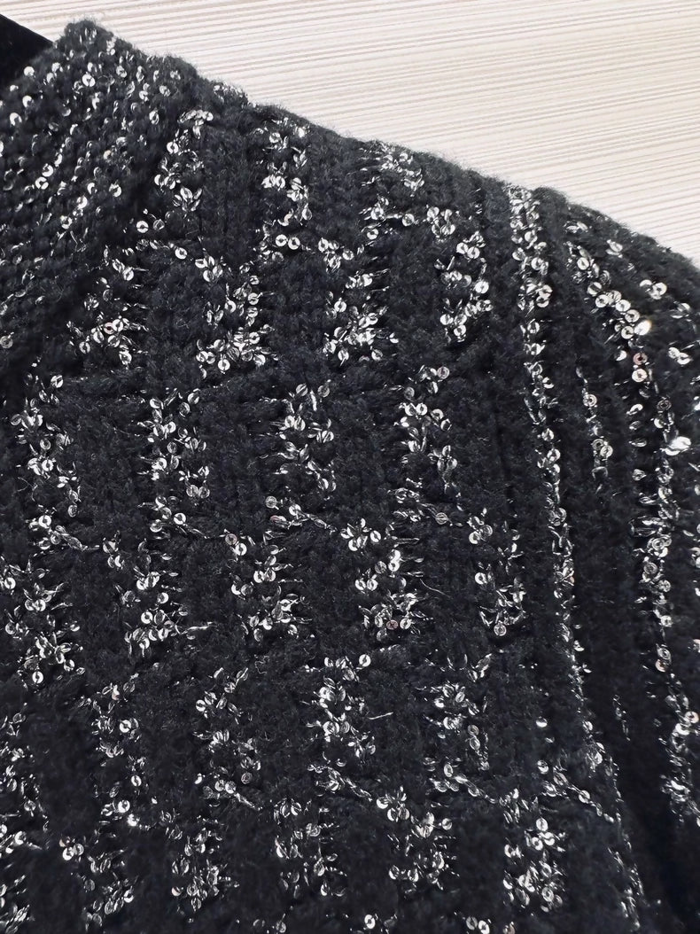 Chanel 21K black cashmere cardigan