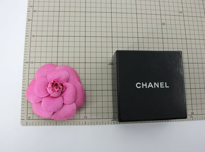 Chanel Vintage 81-85 Canvas Pink Camellia Brooch