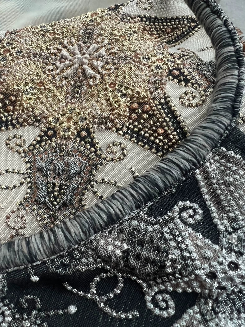 Chanel 06P black Gold Baroque top 
skirt set