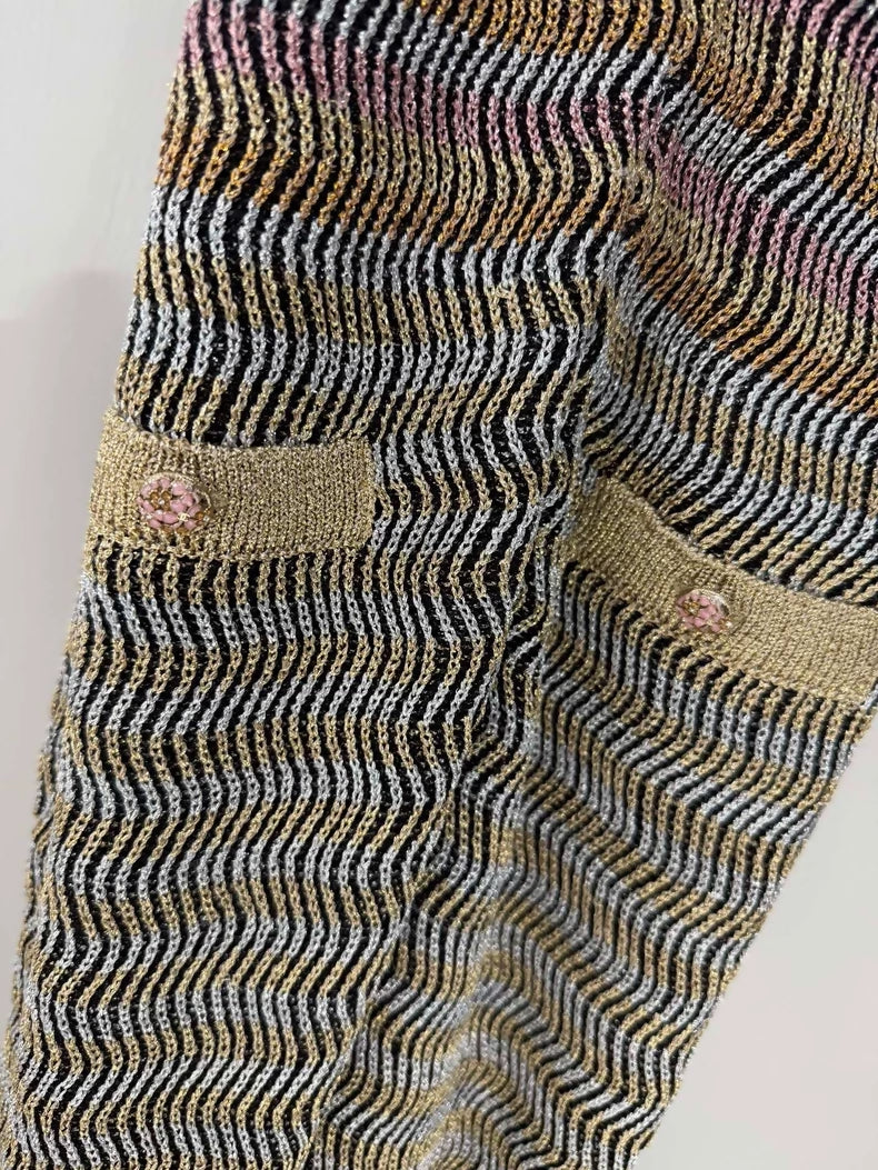 Chanel 24S iridescent knit jumpsuit