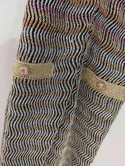Chanel 24S iridescent knit jumpsuit