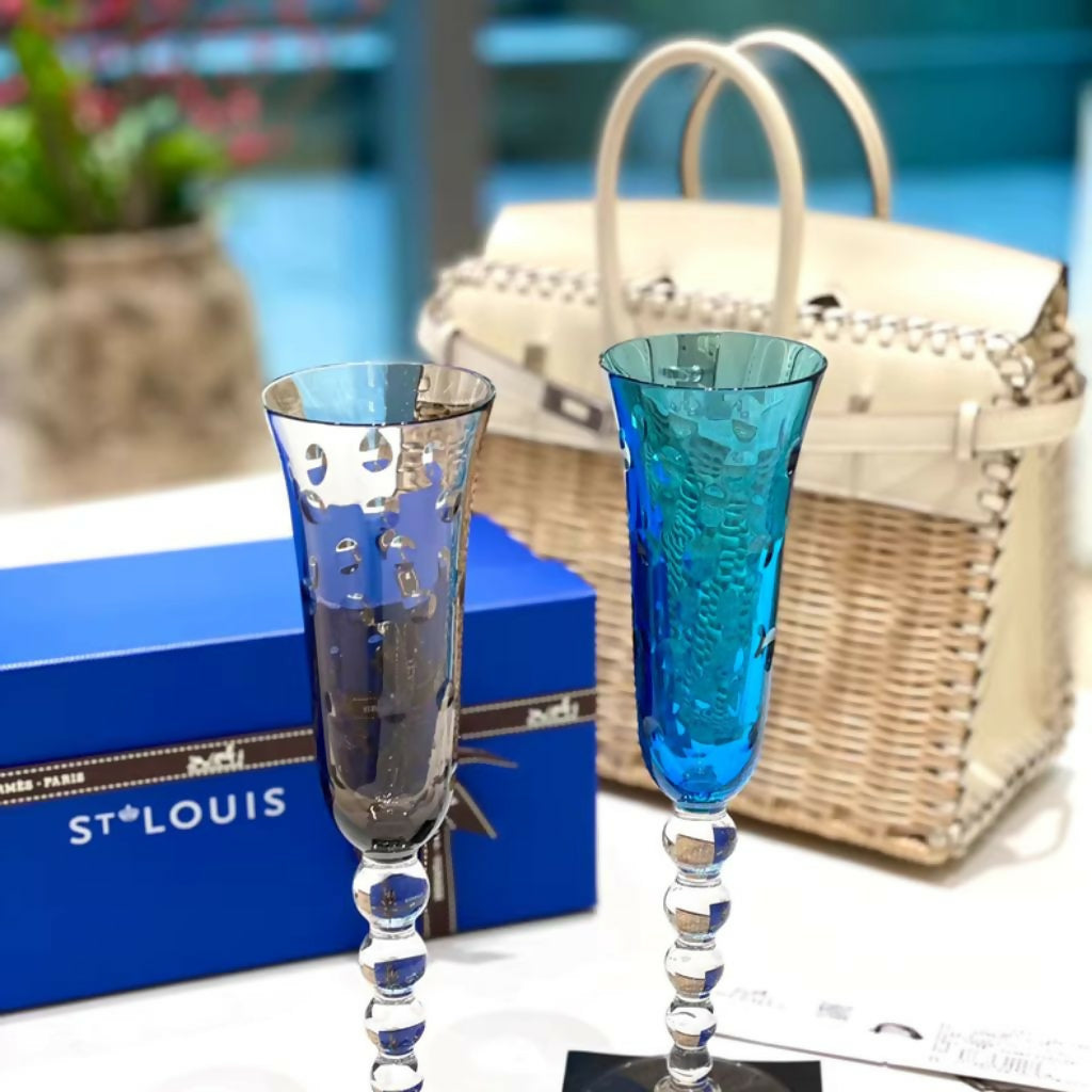 Hermès Saint-Louis High-Foot Crystal Glass – Brand New in Box