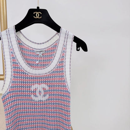 Chanel Double C Knit Sleeveless Top