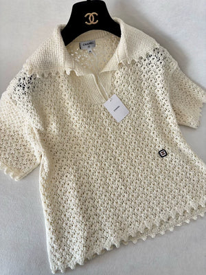 Chanel 26M Off-white Knitted T-Shirt