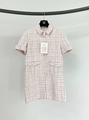 Chanel 25C pink woven dress-jacket