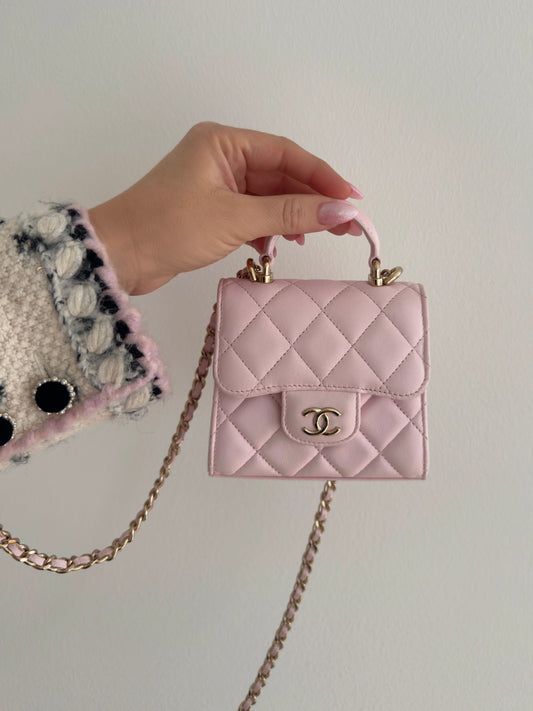 Rent the CHANEL Matrasse Mini Chain Shoulder Pink shoulder bag