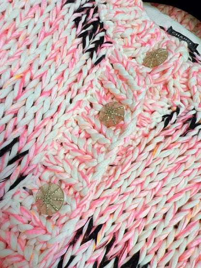 Chanel Chunky Pink Knit Sweater