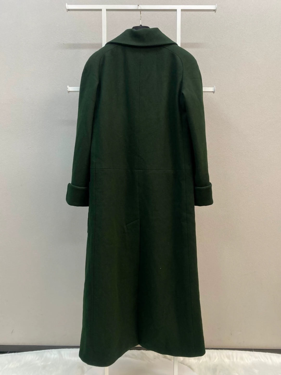 Chanel 21K dark green woolen long coat