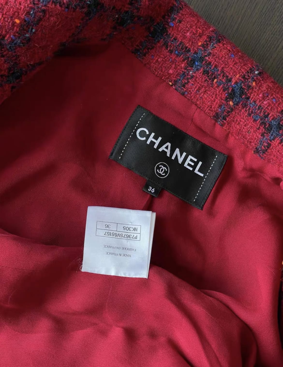 Chanel 2022 AW popular red jacket fr36