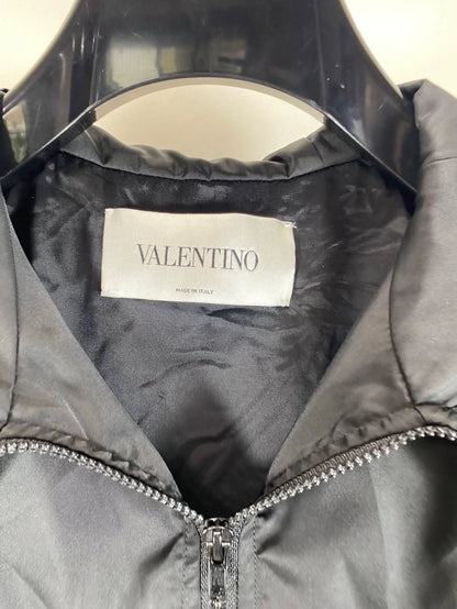 Valentino letter-print zip-up jacket