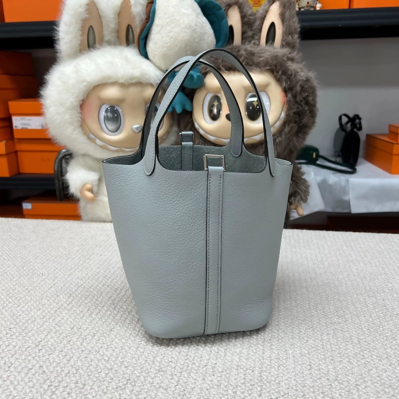 Hermès picotin 18 8U Glacier Blue TC leather palladium hardware