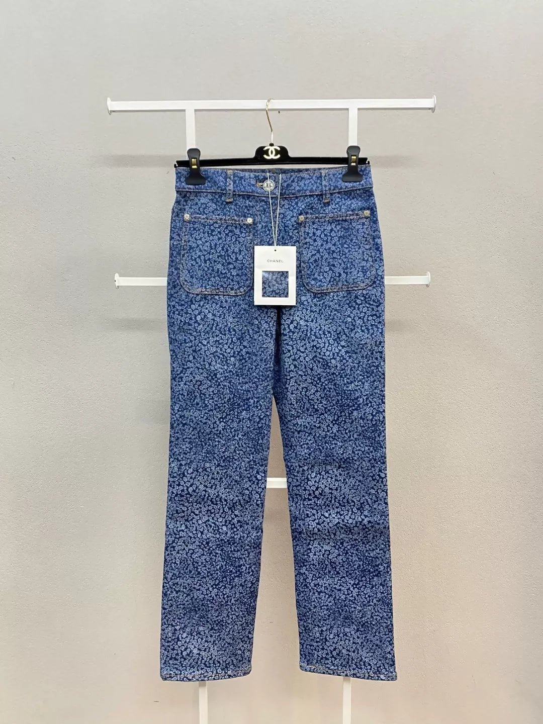 CHANEL 21B Camellia Jeans