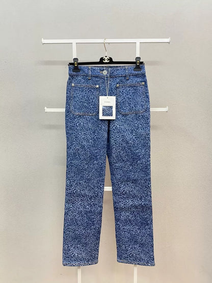 CHANEL 21B Camellia Jeans