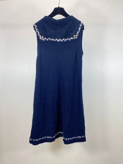 Louis Vuitton 26ss sailor collar knit dress with ribbon