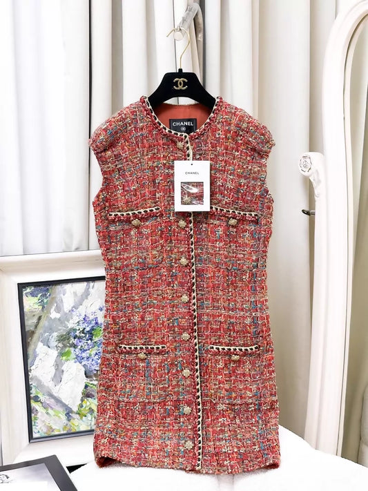 Chanel 21A red multicolor jacket