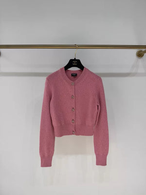Chanel 24A pink Cashmere Cardigan