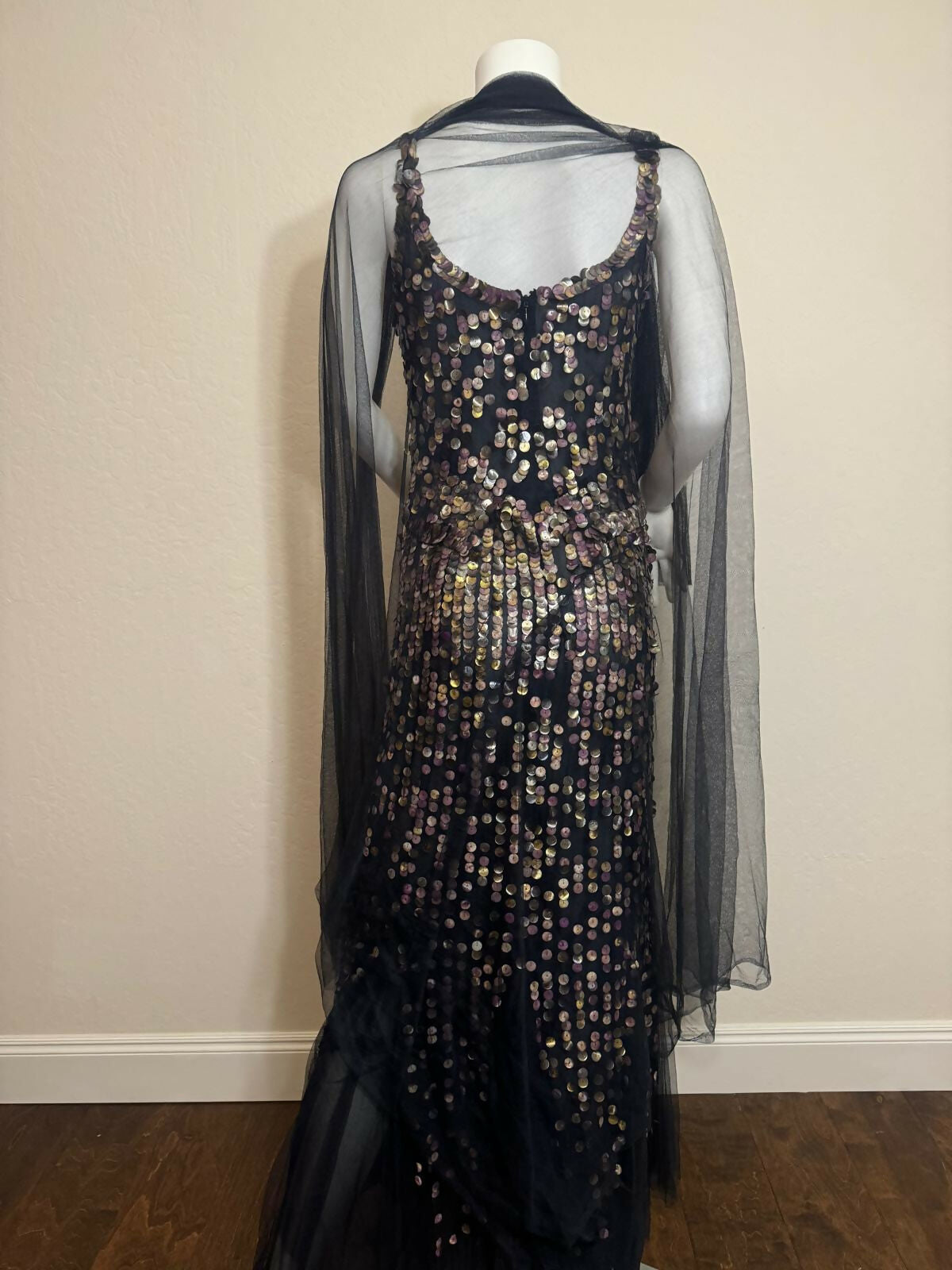 Chanel 2006 Cruise Navy Sequin Maxi Dress