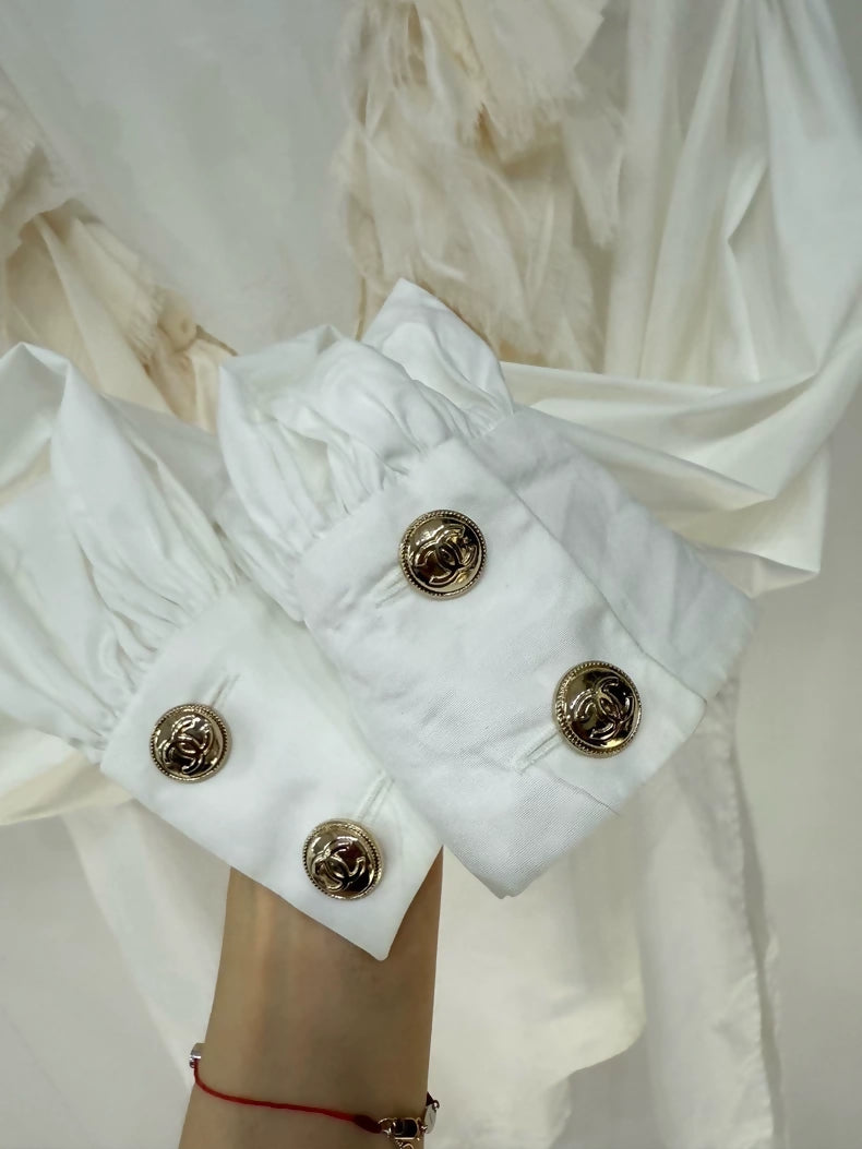 Chanel 20K white feather shirt