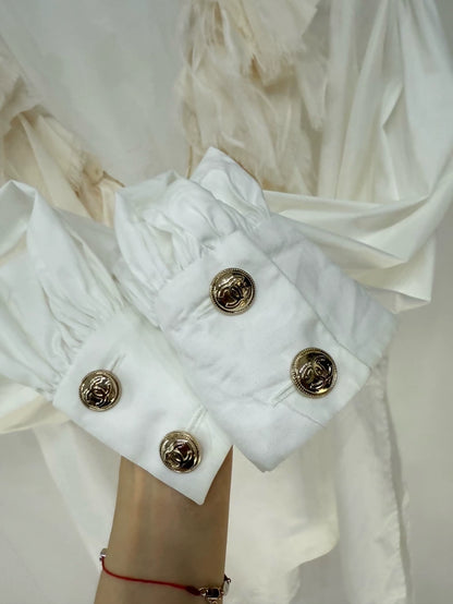 Chanel 20K white feather shirt