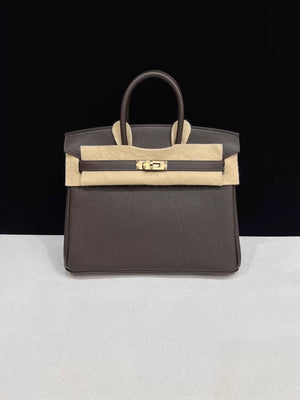 Hermes Birkin 25 maroon togo leather light gold hardware