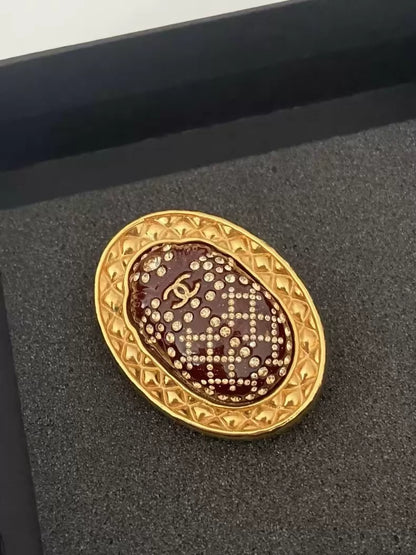 Chanel 19A Egyptian Scarab Inscription Brooch