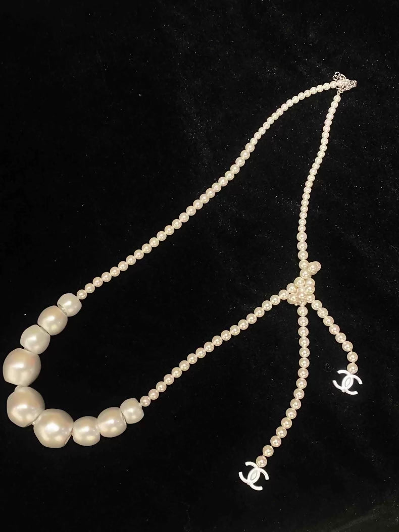 Chanel 25c Long Pearl Necklace
