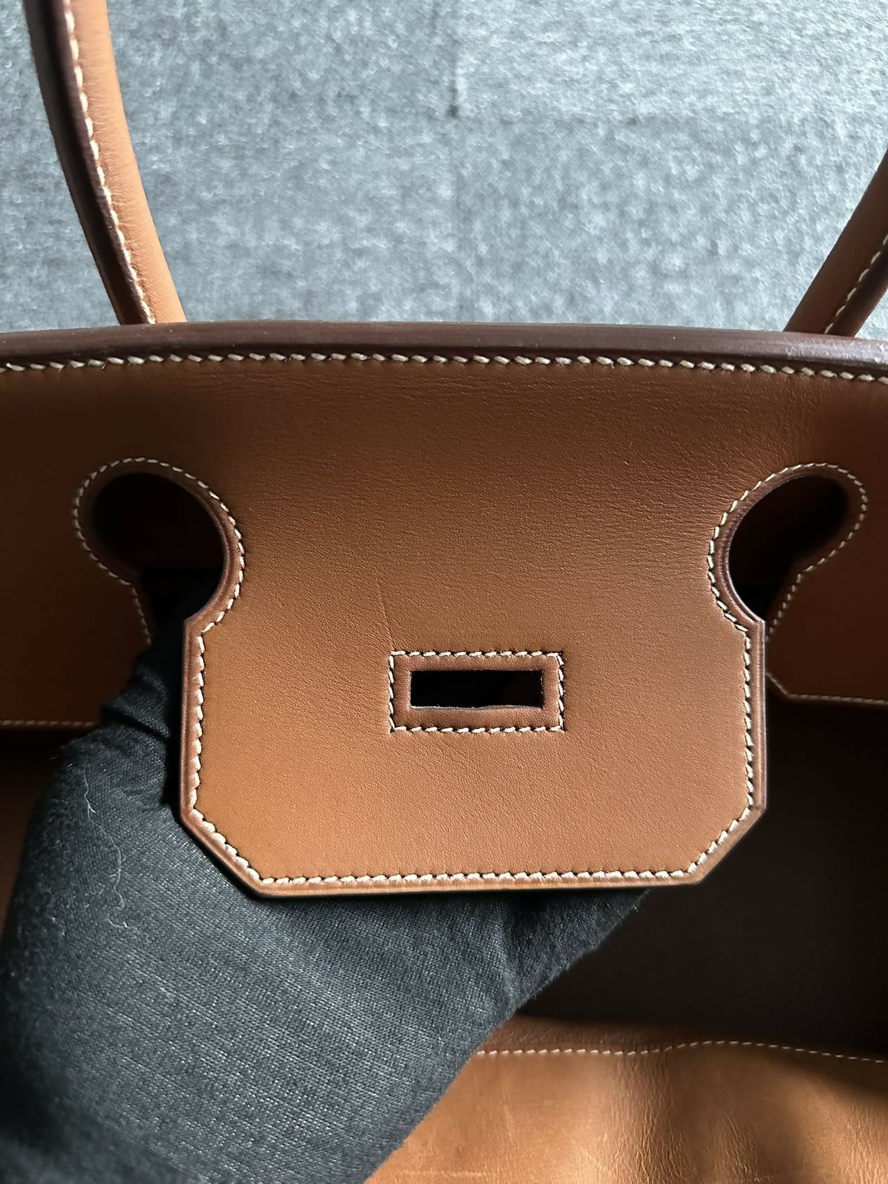 Hermes Birkin shoulder denim