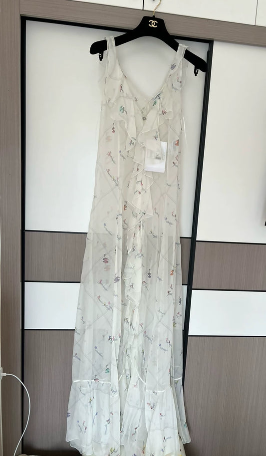 Rare Chanel 19k silk dress 38FR