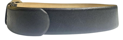 Chanel 06A Extra Wide Black Lambskin Leather Oval CC Silver Buckle Belt Size 85/34