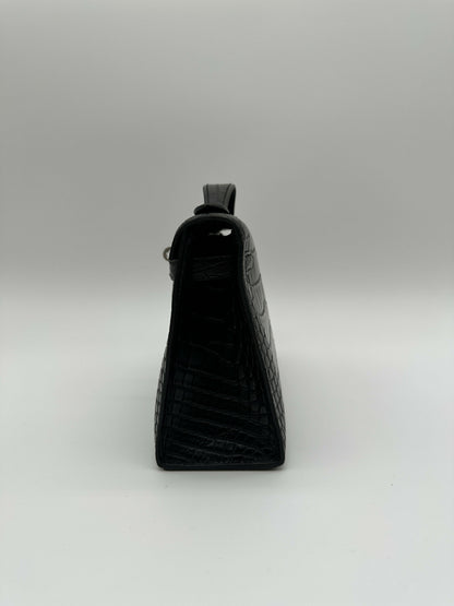 Hermès Kelly Pochette Black Matte PHW K 2025