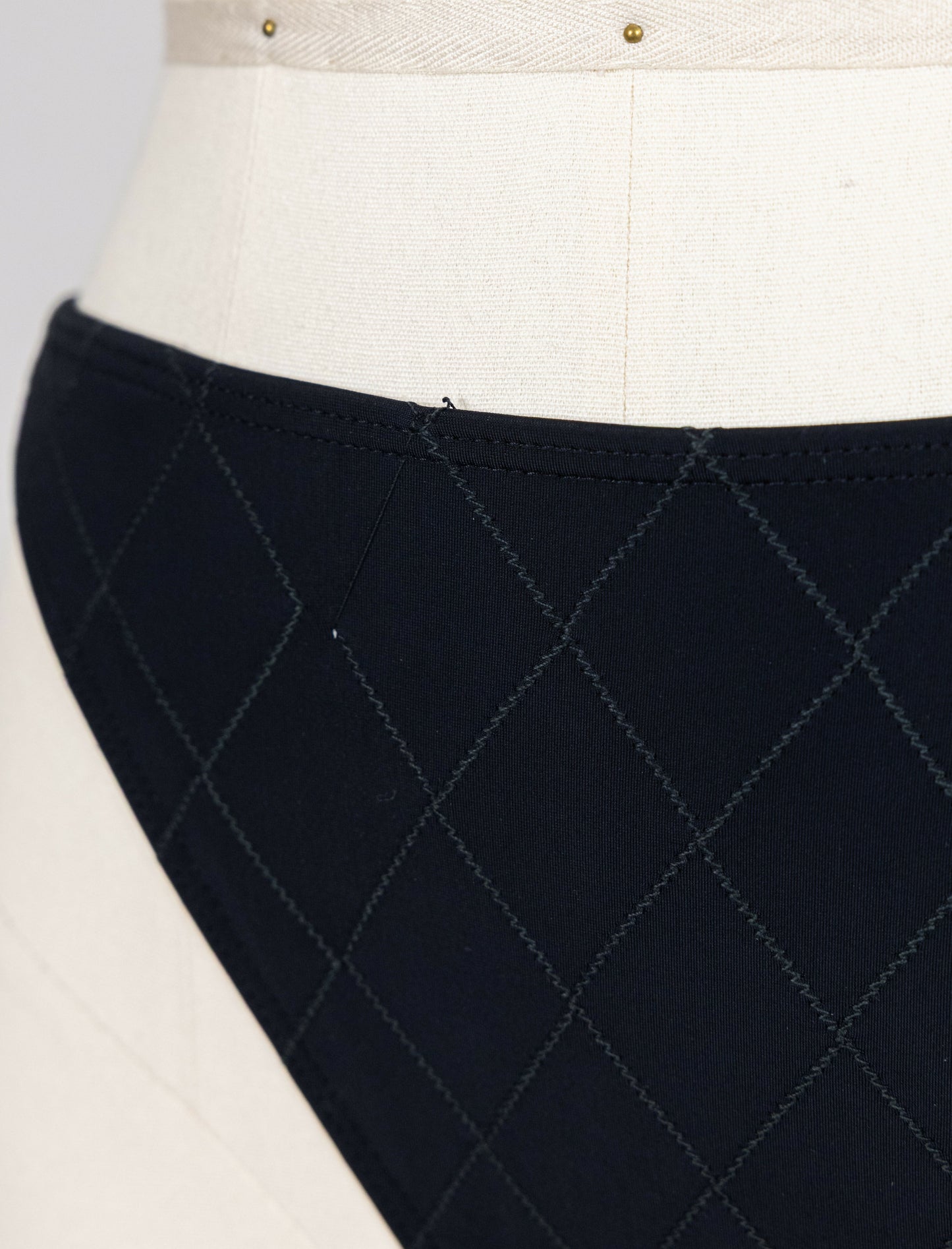 Chanel 1994 Cruise Vintage Black Logo Quilted Bikini