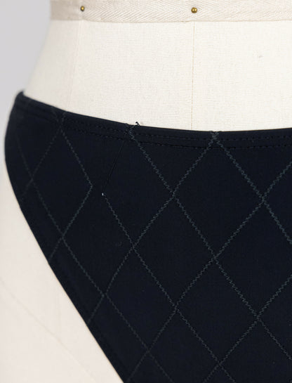 Chanel 1994 Cruise Vintage Black Logo Quilted Bikini