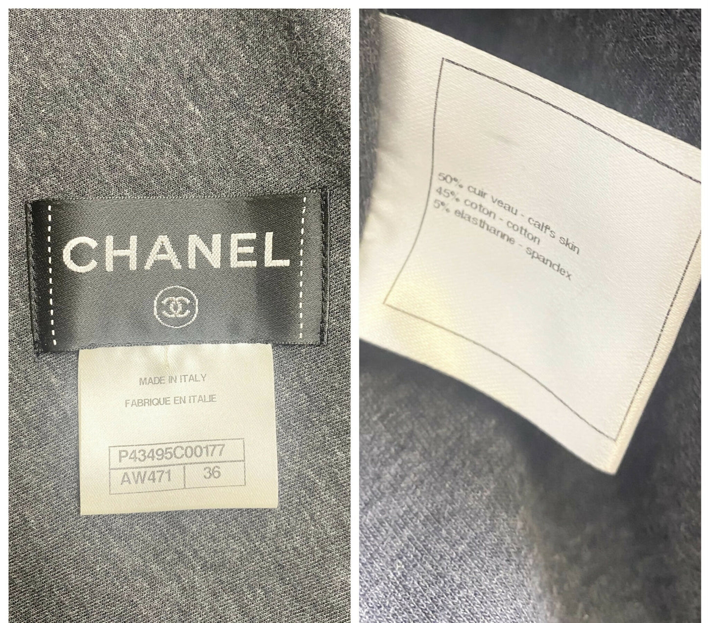 Chanel 12P Dark Blue Petrol Quilted Leather Biker Jacket FR 36