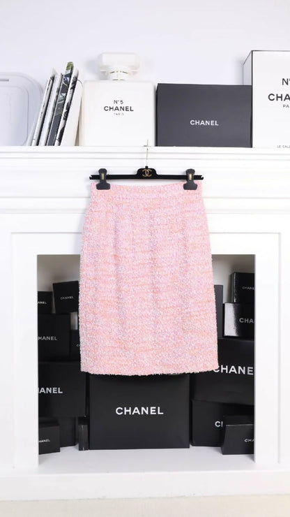 Chanel 1995 Barbie Collection pink Jacket and Skirt Set